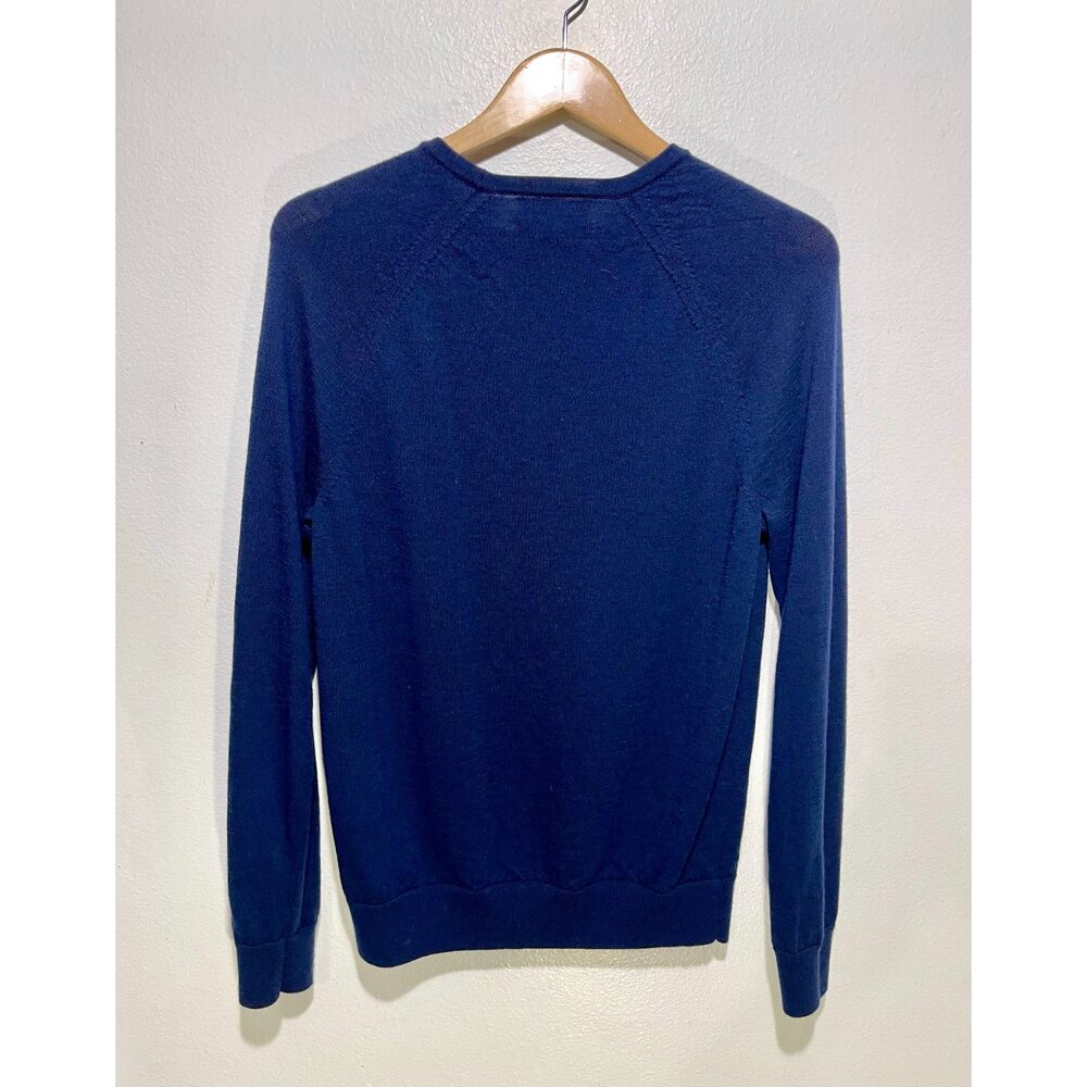 Banana Republic merino wool sweater classic winter blue business casual men's L